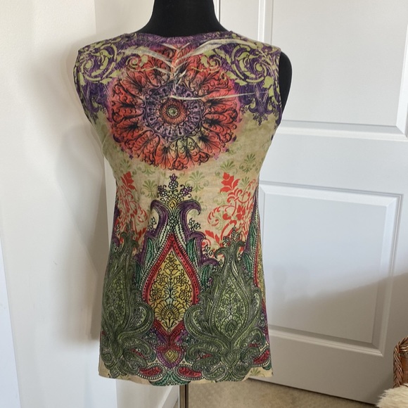 Style & Co Sleeveless Tunic Top Boho - Picture 5 of 7